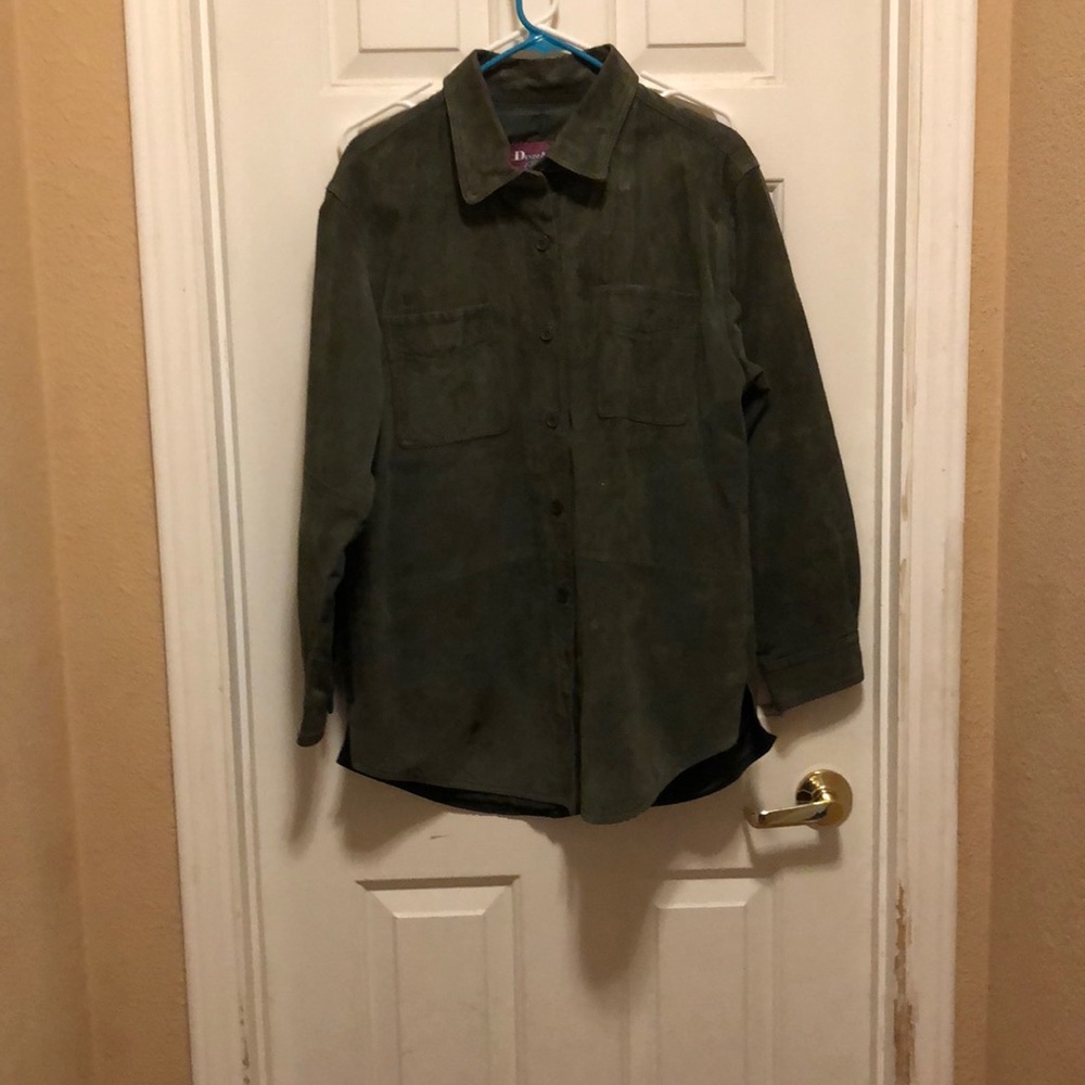 Denim and Company jeans wear suede shirt jacket
